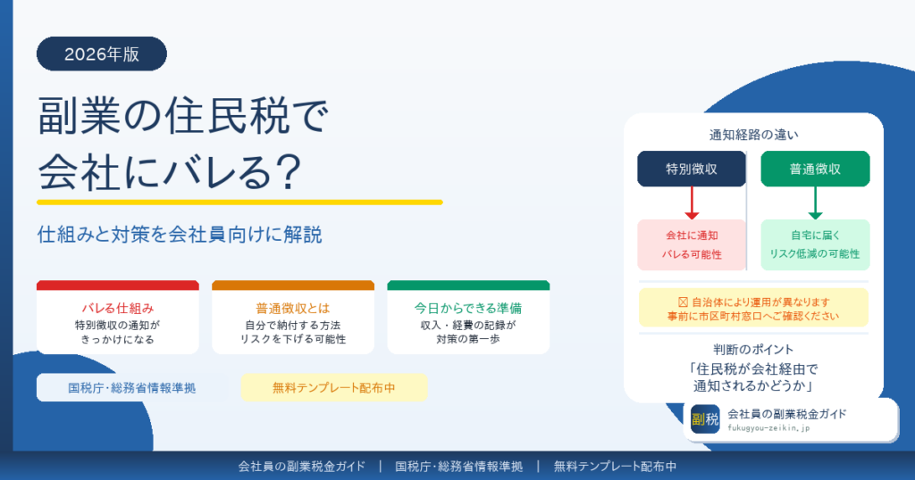 副業の住民税で会社にバレる？