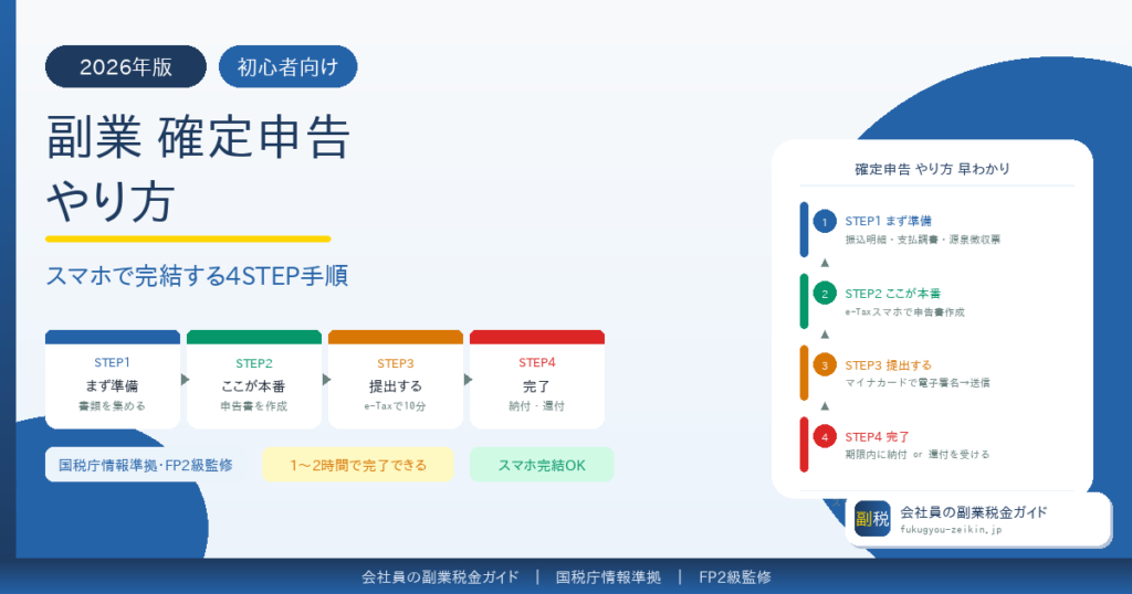 副業の確定申告のやり方をSTEP形式で解説