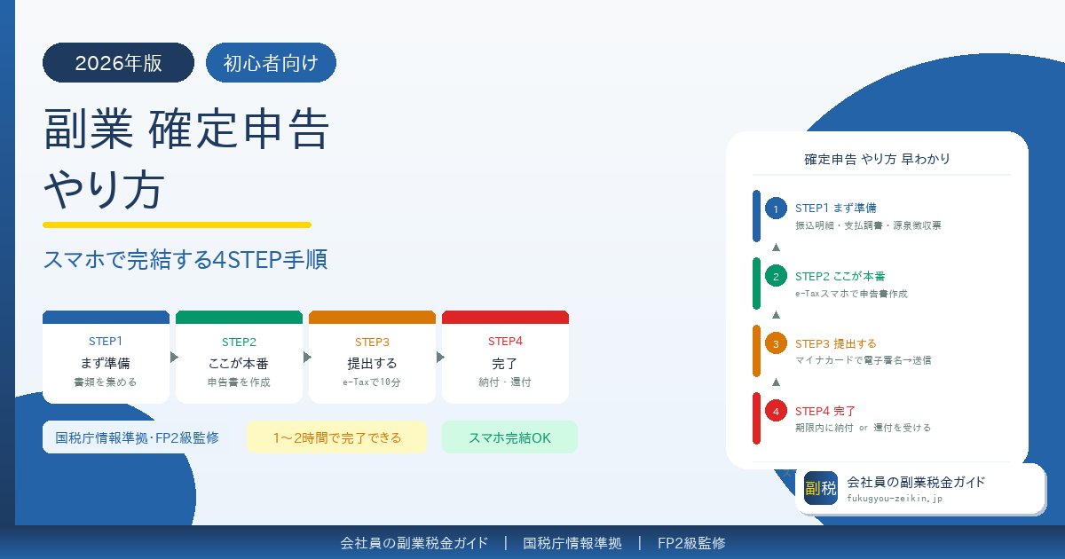 副業の確定申告のやり方をSTEP形式で解説