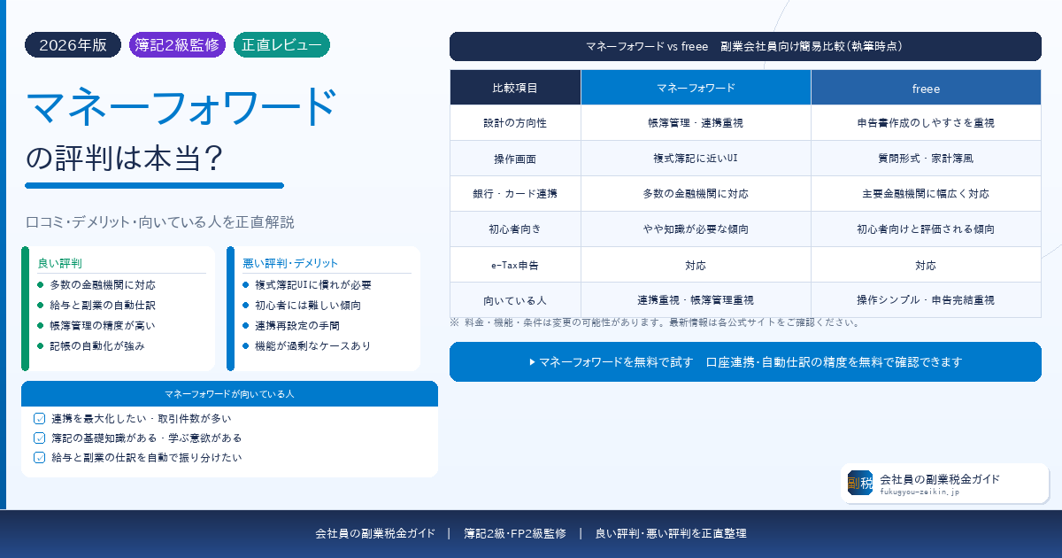 マネーフォワードの評判口コミと向いている人を解説